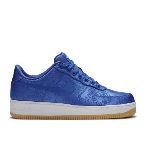 【 NIKE CLOT X AIR FORCE 1 PRM 'ROYAL SILK' / UNIVERSITY BLUE WHITE GUM 】 クロット 青色 ブルー 白色 ホワイト エアフォース スニーカー メンズ ナイキ|スニケス