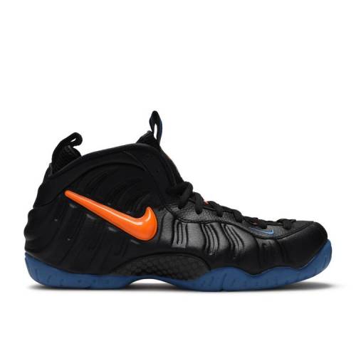 【 NIKE AIR FOAMPOSITE PRO 'KNICKS' / BLACK BATTLE BLUE TOTAL ORANGE 】 フォームポジット プロ 黒色 ブラック 青色 ブルー 橙 オレンジ エアフォームポジットプロ スニーカー メンズ ナイキ