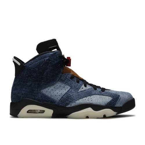 【 AIR JORDAN JORDAN 6 RETRO 'WASHED DENIM' / BLACK SAIL VARSITY RED 】 ナイキ 黒色 ブラック 赤 レッド エアジョーダン スニーカー メンズ
