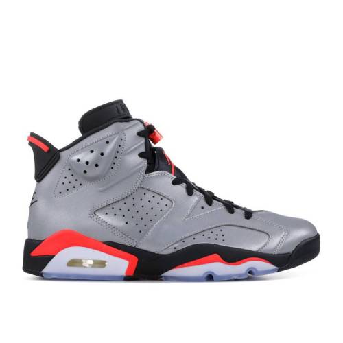 【 AIR JORDAN JORDAN 6 RETRO SP \u0027REFLECTIONS OF A CHAMPION\u0027 / REFLECT SILVER INFRARED BLACK 】 ナイキ しろがね色 しろがね色 黒いこと 黒いこと エアジョーダン スニーカー メンズ