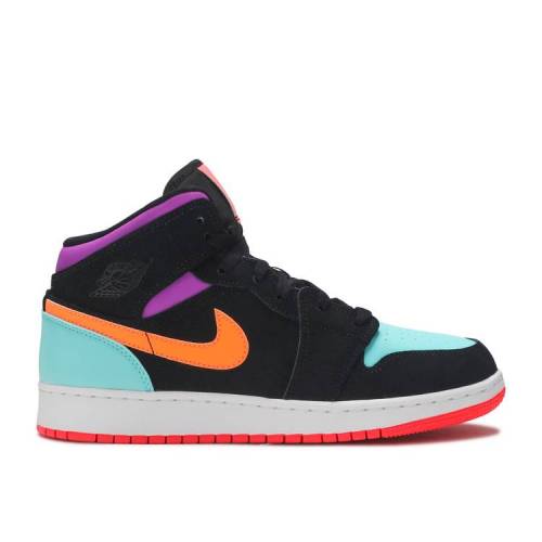 楽天市場 エアジョーダン Air Jordan ミッド 黒色 ブラック 橙 オレンジ エアジョーダン Candy ジュニア キッズ Orange 1 Mid Gs Black Total スニケス