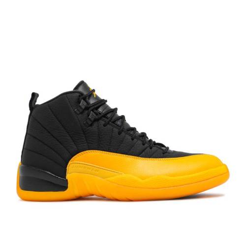 【 AIR JORDAN JORDAN 12 RETRO 'UNIVERSITY GOLD' / BLACK BLACK UNIVERSITY GOLD 】 ナイキ 黒色 ブラック ゴールド エアジョーダン スニーカー メンズ|スニケス