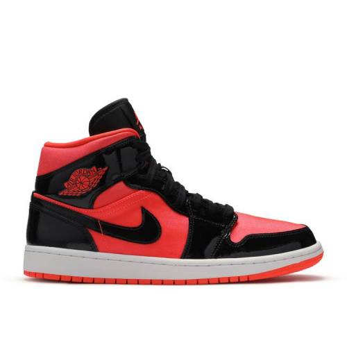 【 AIR JORDAN WMNS JORDAN 1 MID 'HOT PUNCH' / RED PINK ORANGE WHITE 】 ナイキ ミッド 赤 レッド ピンク 橙 オレンジ 白色 ホワイト エアジョーダン スニーカー レディース
