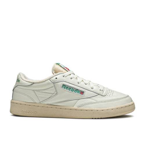 【 REEBOK CLUB C 85 VINTAGE 'CHALK' / CHALK PAPERWHITE GLEN GREEN 】 リーボック クラブ ビンテージ ヴィンテージ 緑 グリーン スニーカー メンズ