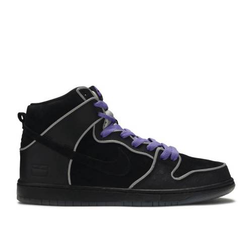 【 NIKE SB DUNK HIGH \u0027PURPLE BOX\u0027 / BLACK BLACK WHITE PURPLE HAZE 】 エスビー ダンク 御機嫌 黒いこと 黒いこと 白いこと 白いこと 紫 パープル ダンクハイ スニーカー メンズ ナイキ