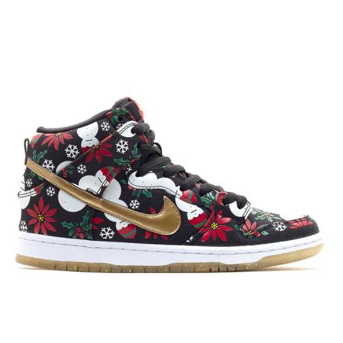 【 NIKE CONCEPTS X DUNK HIGH SB PREMIUM 'UGLY CHRISTMAS SWEATER' / BLACK METALLIC GOLD UNIVERSITY 】 ダンク ハイ エスビー プレミアム クリスマス 黒色 ブラック ゴールド ダンクハイ スニーカー メンズ ナイキ｜スニケス
