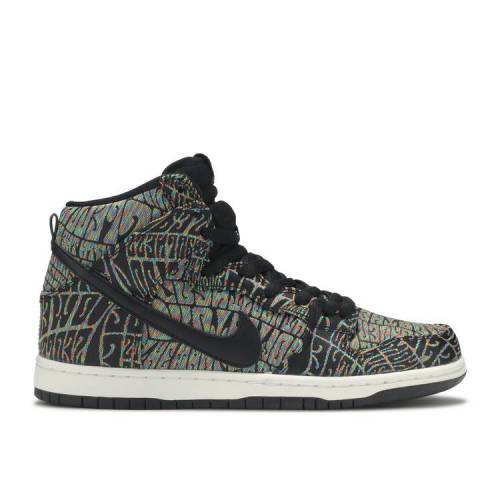 【 NIKE SB DUNK HIGH PREMIUM 'PSYCHEDELIC' / BLACK BLACK RAINBOW WHITE 】 エスビー ダンク ハイ プレミアム 黒色 ブラック 虹色 レインボー 白色 ホワイト ダンクハイ スニーカー メンズ ナイキ｜スニケス