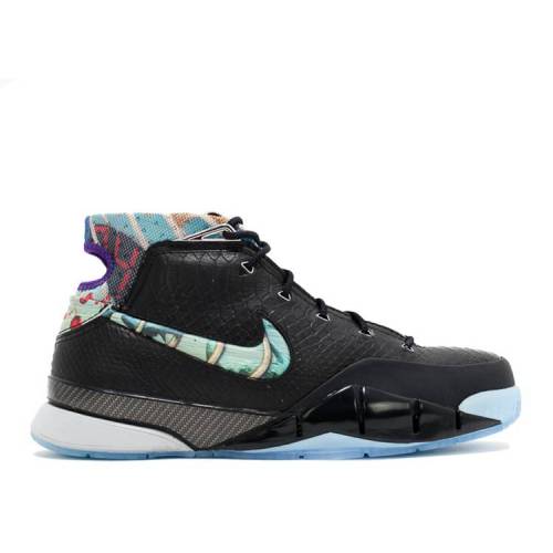 【 NIKE ZOOM KOBE 1 'PRELUDE' / BLACK MULTI COLOR WOLF GREY 】 ズーム コービー 黒色 ブラック 灰色 グレー スニーカー メンズ ナイキ|スニケス