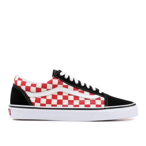 ヴァンズ Vans バンズ 黒色 ブラック 赤 レッド オールドスクール Red Checkerboard スニーカー メンズ Vans Red Black Medfited Org
