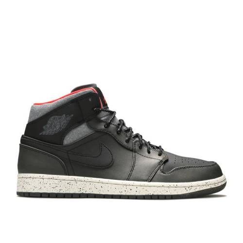 【 AIR JORDAN JORDAN 1 MID 'HOLIDAY' / BLACK DARK GREY LIGHT BONE 】 ナイキ ミッド 黒色 ブラック 灰色 グレー エアジョーダン スニーカー メンズ｜スニケス