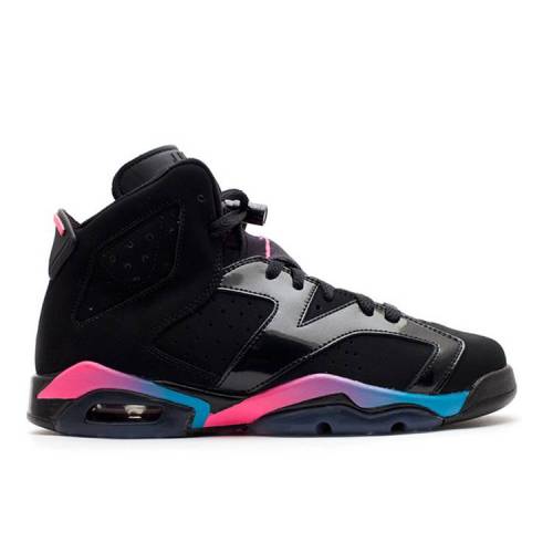 【 AIR JORDAN JORDAN 6 RETRO GS 'PINK FLASH' / BLACK PINK FLASH MARINA BLUE 】 ナイキ 黒色 ブラック ピンク 青色 ブルー エアジョーダン ジュニア キッズ ベビー マタニティ スニーカー|スニケス