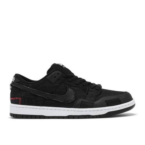 【 NIKE WASTED YOUTH X DUNK LOW SB 'BLACK DENIM' SPECIAL BOX / BLACK UNIVERSITY RED WHITE BLACK 】 子供用 ダンク エスビー スペシャル ボックス 黒色 ブラック 赤 レッド 白色 ホワイト ダンクロー スニーカー メン｜スニケス