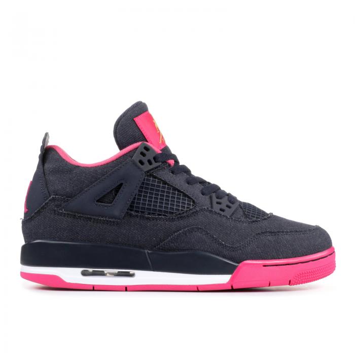 【 AIR JORDAN JORDAN 4 RETRO GG 'DENIM' / DRK OBSDN MTLLC GLD VVD PNK WH 】 ナイキ エアジョーダン ジュニア キッズ ベビー マタニティ スニーカー|スニケス