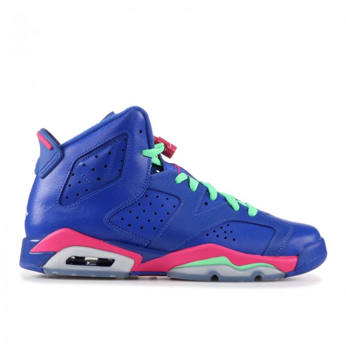 【 AIR JORDAN JORDAN 6 RETRO GS 'GAME ROYAL' / GM RYL WHT VVD PNK LT LCD GRN 】 ナイキ エアジョーダン 'ゲームロイヤル 青 ブルー' ジュニア キッズ ベビー マタニティ スニーカー|スニケス