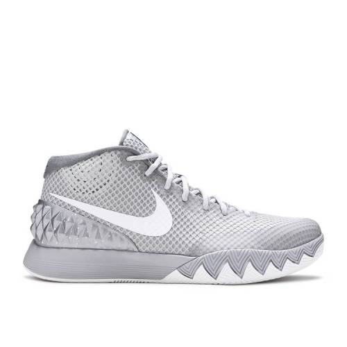 【 NIKE KYRIE 1 'WOLF GREY' / WOLF GREY WHITE MIDNIGHT NAVY 】 カイリー 灰色 グレー 白色 ホワイト 紺色 ネイビー スニーカー メンズ ナイキ｜スニケス