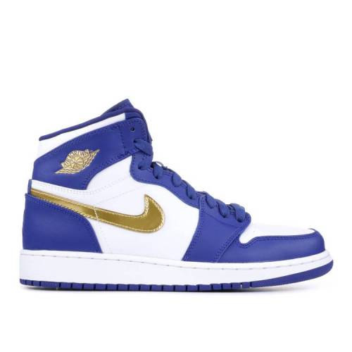 【 AIR JORDAN JORDAN 1 RETRO HIGH BG 'DEEP ROYAL BLUE' / DEEP ROYAL BLUE METALLIC GLD CN 】 ナイキ ハイ ディープ 青色 ブルー エアジョーダン ジュニア キッズ ベビー マタニティ スニーカー|スニケス