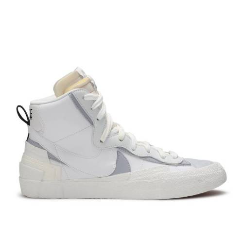 【 NIKE SACAI X BLAZER MID 'WHITE GREY' / WHITE WOLF GREY 】 ブレイザー ミッド 白色 ホワイト 灰色 グレー スニーカー メンズ ナイキ