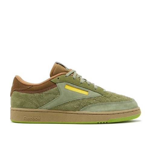 【 REEBOK NATIONAL GEOGRAPHIC X CLUB C 'THE LOST FOREST' / WASHED GREEN ACID GOLD SOFT 】 リーボック クラブ 緑 グリーン ゴールド スニーカー メンズ｜スニケス