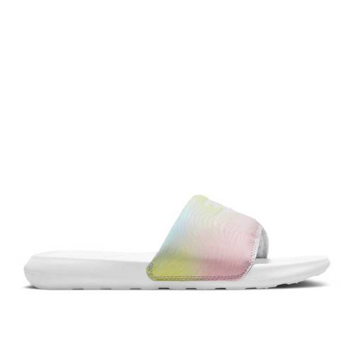 【 NIKE WMNS VICTORI ONE PRINTED SLIDE 'PURE VIOLET GRADIENT' / PURE VIOLET WHITE WHITE 】 サンダル 紫 バイオレット ピュア 白色 ホワイト スニーカー レディース ナイキ