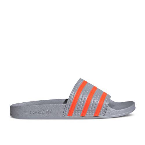 【 ADIDAS ADILETTE SLIDE 'HALO SILVER SOLAR RED' / HALO SILVER SOLAR RED SOLAR RED 】 アディダス アディレッタ サンダル 銀色 シルバー 赤 レッド スニーカー メンズ|スニケス