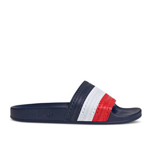 【 ADIDAS ADILETTE SLIDES 'FRANCE' / RED COLLEGIATE NAVY CLOUD WHITE 】 アディダス アディレッタ 赤 レッド 紺色 ネイビー 白色 ホワイト スニーカー メンズ