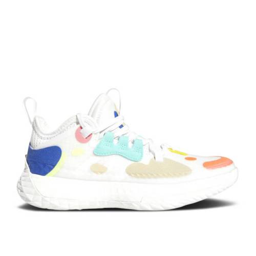 【 ADIDAS HARDEN VOL. 5 FUTURENATURAL BIG KID 'MAGNOLIA' / CRYSTAL WHITE CLOUD WHITE ROYAL 】 アディダス ハーデン 白色 ホワイト ジュニア キッズ ベビー マタニティ スニーカー|スニケス
