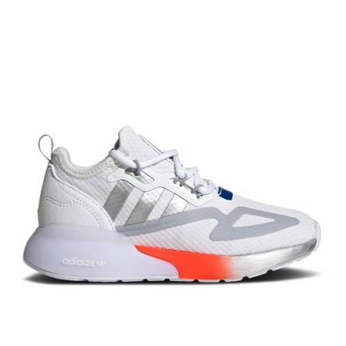 【 ADIDAS NASA X ZX 2K LITTLE KID 'CLOUD SILVER METALLIC' / CLOUD WHITE SILVER METALLIC GLOW 】 アディダス 銀色 シルバー 白色 ホワイト ジュニア キッズ ベビー マタニティ スニーカー|スニケス