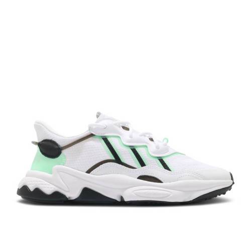 【 ADIDAS WMNS OZWEEGO 'I LOVE DANCE' / CLOUD WHITE FROZEN GREEN CORE 】 アディダス 白色 ホワイト 緑 グリーン コア スニーカー レディース|スニケス