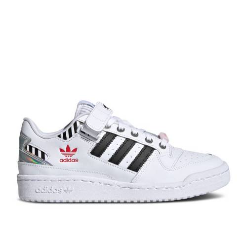 【 ADIDAS WMNS FORUM LOW 'I LOVE DANCE' / CLOUD WHITE CORE BLACK TRUE PINK 】 アディダス フォーラム 白色 ホワイト コア 黒色 ブラック ピンク スニーカー レディース