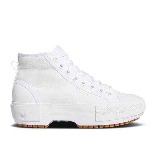 【 ADIDAS WMNS NIZZA TREK 'WHITE GUM' / CLOUD WHITE GUM GREY ONE 】 アディダス 白色 ホワイト 灰色 グレー スニーカー レディース