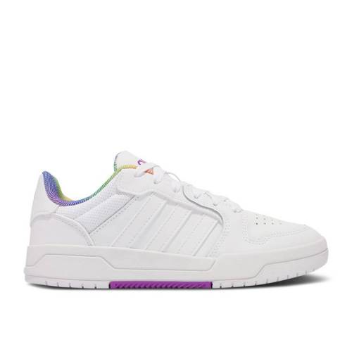【 ADIDAS WMNS ENTRAP 'PRIDE' / CLOUD WHITE CLOUD WHITE GREY TWO 】 アディダス 白色 ホワイト 灰色 グレー スニーカー レディース