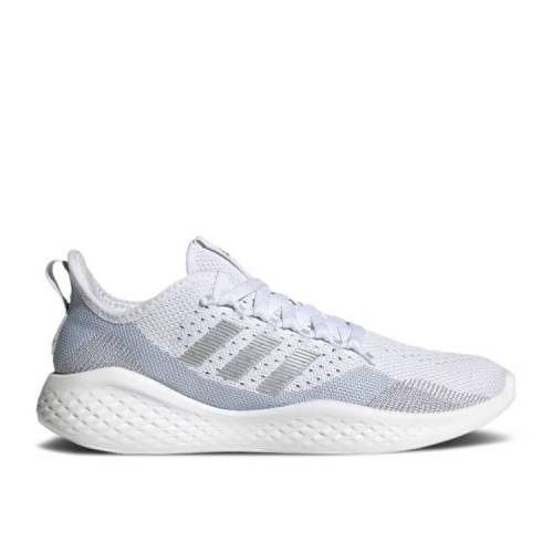 【 ADIDAS WMNS FLUIDFLOW 2.0 \u0027WHITE HALO BLUE\u0027 / WHITE SILVER METALLIC HALO BLUE 】 アディダス 白いこと 白いこと しろがね色 しろがね色 青味 青み スニーカー レディース