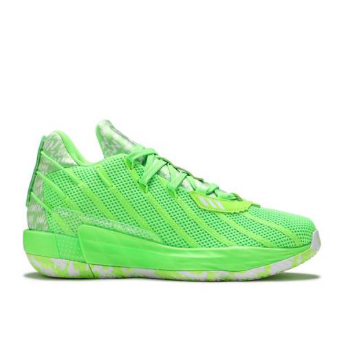 【 ADIDAS DAME 7 GCA I AM MY OWN FAN - SOLAR GREEN / SOLAR GREEN CLOUD WHITE SOLAR 】 アディダス 緑 グリーン 白色 ホワイト スニーカー メンズ