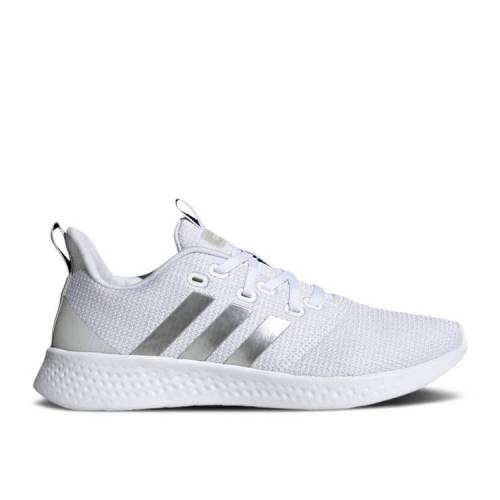 【 ADIDAS WMNS PUREMOTION 'WHITE SILVER METALLIC' / CLOUD WHITE SILVER METALLIC GREY 】 アディダス 銀色 シルバー 白色 ホワイト 灰色 グレー スニーカー レディース