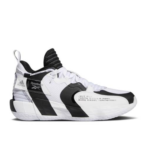 【 ADIDAS SHAQUILLE O’NEAL X DAME 7 EXTPLY 'DAMENOSIS' / CLOUD WHITE SILVER METALLIC CORE 】 アディダス 白色 ホワイト 銀色 シルバー コア スニーカー メンズ