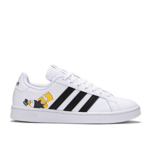 【 ADIDAS THE SIMPSONS X GRAND COURT 'BART' / CLOUD WHITE CORE BLACK CLOUD 】 アディダス グランド コート 白色 ホワイト コア 黒色 ブラック スニーカー メンズ|スニケス