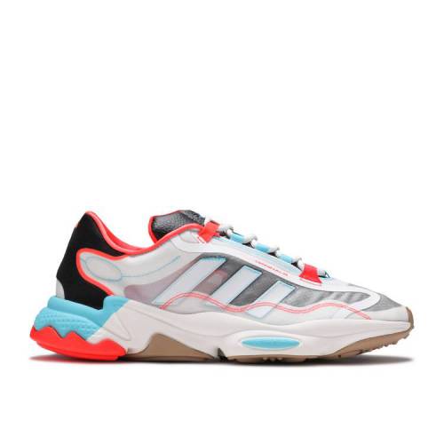 【 ADIDAS OZWEEGO PURE BRIGHT CYAN SOLAR RED / CLOUD WHITE BRIGHT CYAN SOLAR 】 アディダス ピュア シアン 白色 ホワイト スニーカー メンズ