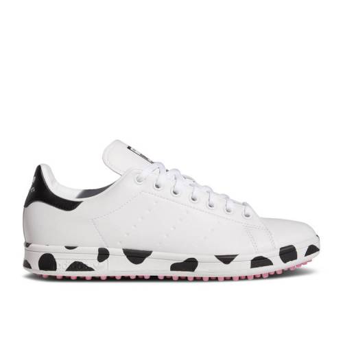 【 ADIDAS STAN SMITH PRIMEGREEN LE SPIKELESS GOLF \u0027COW PRINT\u0027 / CLOUD WHITE CORE BLACK CLOUD 】 アディダス ゴルフ 白いこと 白いこと 中核グループ 黒いこと 黒いこと 立場為損ない スニーカー メンズ メンズ靴-スニーカー-靴