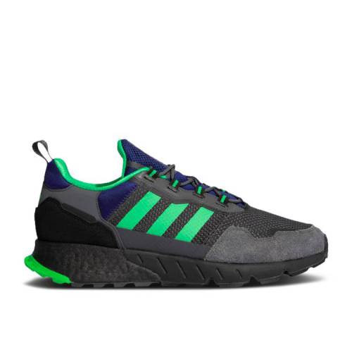 【 ADIDAS ZX 1K BOOST 'GREY SCREAMING GREEN' / GREY SIX SCREAMING GREEN CORE 】 アディダス ブースト 灰色 グレー 緑 グリーン コア スニーカー メンズ｜スニケス