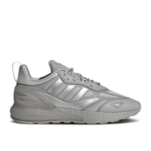 【 ADIDAS ZX 2K BOOST 2.0 \u0027GREY MATTE SILVER\u0027 / GREY TWO MATTE SILVER MATTE 】 アディダス ブースト 薄墨色 薄墨色 しろがね色 しろがね色 スニーカー メンズ 靴-スニーカー-メンズ靴