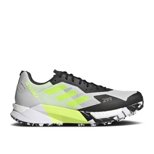 【 ADIDAS TERREX AGRAVIC ULTRA TRAIL 'GREY SOLAR YELLOW' / CLOUD WHITE GREY TWO CORE BLACK 】 アディダス ウルトラ 白色 ホワイト 灰色 グレー コア 黒色 ブラック スニーカー メンズ