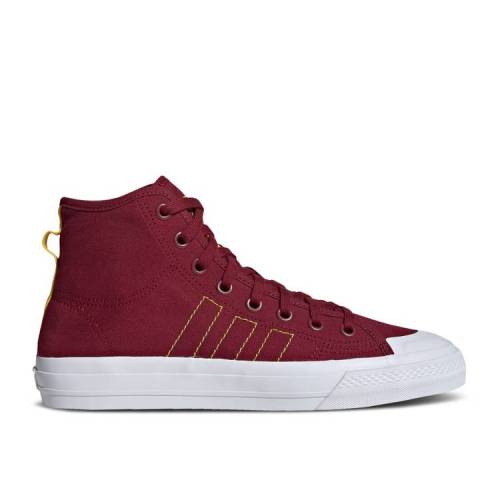 【 ADIDAS NIZZA HIGH RF \u0027COLLEGIATE BURGUNDY\u0027 / COLLEGIATE BURGUNDY EQUIPMENT 】 アディダス 御機嫌 ぶどう酒色 バーガンディー スニーカー メンズ