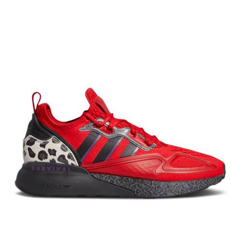【 ADIDAS JALEN RAMSEY X ZX 2K BOOST 'SURVIVAL IS RARE' / SCARLET CORE BLACK GOLD METALLIC 】 アディダス ブースト コア 黒色 ブラック ゴールド スニーカー メンズ
