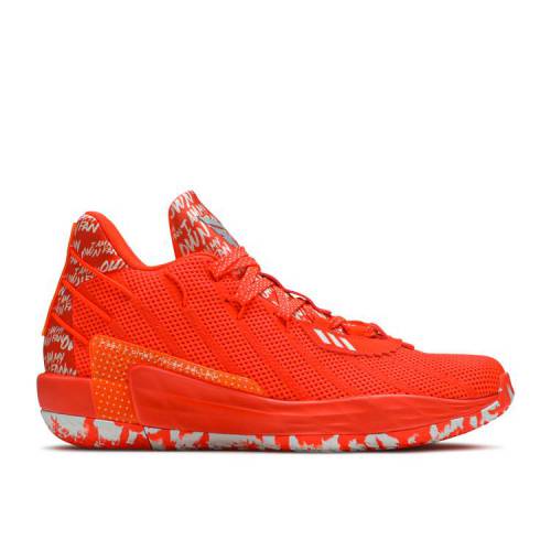 【 ADIDAS DAME 7 'I AM MY OWN FAN - SOLAR RED' / SOLAR RED CLOUD WHITE SOLAR RED 】 アディダス 赤 レッド 白色 ホワイト スニーカー メンズ