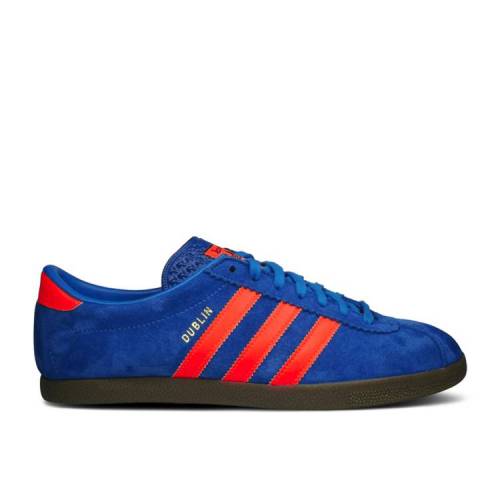 【 ADIDAS DUBLIN OG 'COLLEGIATE ROYAL SOLAR RED' SIZE? EXCLUSIVE / COLLEGIATE ROYAL SOLAR RED GOLD 】 アディダス 赤 レッド ゴールド スニーカー メンズ|スニケス