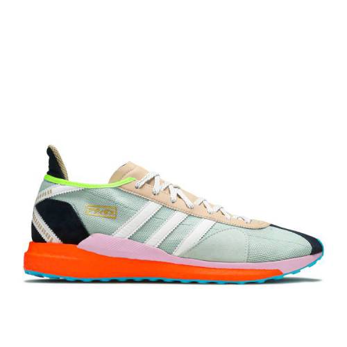 【 ADIDAS PHARRELL X TOKIO SOLAR HU 'FRIENDSHIP PACK' / GREEN TINT LIGHT ORCHID NIGHT 】 アディダス 緑 グリーン ナイト スニーカー メンズ｜スニケス