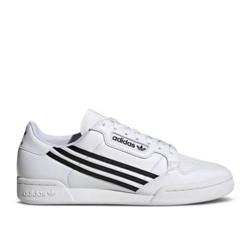 【 ADIDAS CONTINENTAL 80 THREE STRIPES - CLOUD WHITE / CLOUD WHITE CORE BLACK CLOUD 】 アディダス 白色 ホワイト コア 黒色 ブラック スニーカー メンズ