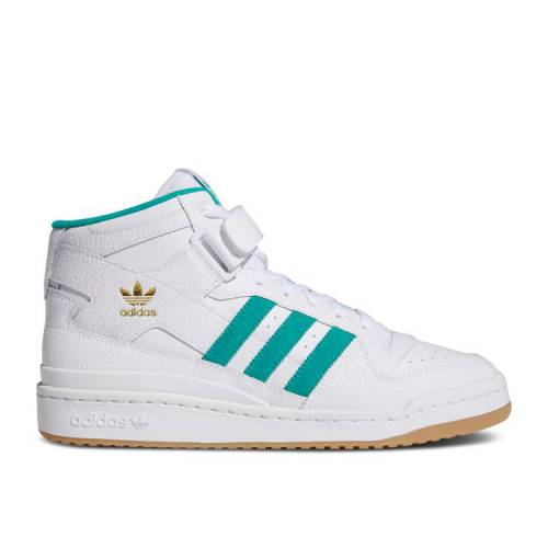 【 ADIDAS FORUM MID 'WHITE TEAL' / CLOUD WHITE GOLD METALLIC GUM 】 アディダス フォーラム ミッド 白色 ホワイト ゴールド スニーカー メンズ