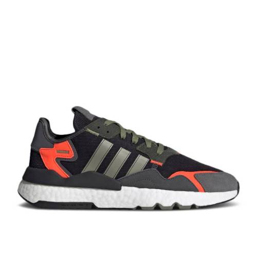 【 ADIDAS NITE JOGGER \u0027BLACK LEGACY GREEN\u0027 / CORE BLACK LEGACY GREEN SOLAR 】 アディダス ジョガーパンツ レガシー 中核グループ 黒いこと 黒いこと 緑 緑であること スニーカー メンズ