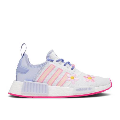 【 ADIDAS MONSTERS INC. X NMD_R1 BIG KID 'BOO' / CLOUD WHITE VIOLET TONE LIGHT 】 アディダス 白色 ホワイト 紫 バイオレット ジュニア キッズ ベビー マタニティ スニーカー|スニケス